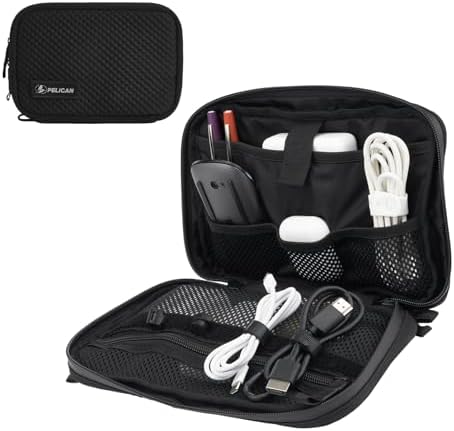 Pelican Electronic Organizer Travel Case w/Hidden AirTag Compartment -Black by Unknown