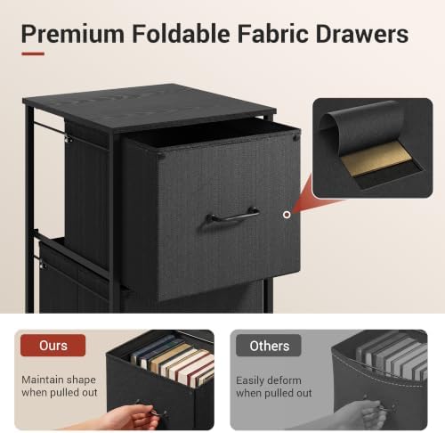 DEVAISE 2 Drawer Mobile File Cabinet, Rolling Printer Stand - Image 5