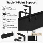 35.4-Inch Under Desk Cable Management Tray, No-Drill Clamp-On - Image 6