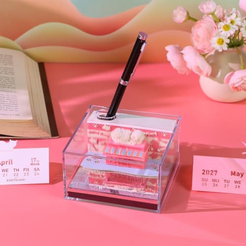 2027 3D Paper Carving Desk Calendar With LED Light - Image 5