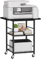 Snughome 3-Tier Printer Stand with Shelf，23.6" Large Rolling Printer Cart by Snughome