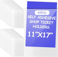 Outus 60 Pcs Self Adhesive Shop Ticket Holders, 11 x 17 Inch by Outus