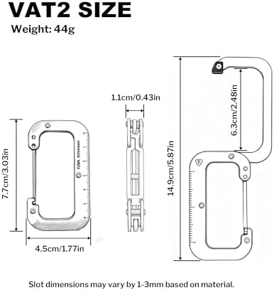 VIPERADE VAT2 Purse Hook for Table, Titanium Carabiner Clip and Hook for Bag, EDC Gear Clip for Water Bottle Camping Lantern Outdoor Gear and More - Image 5