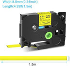 GREENCYCLE 4 Pack Compatible for Brother P-Touch Hse621 Hse-621 Hs-621 Hs621 Heat Shrink Tube Label Tape Hse 8.8mm 0.34" Black on Yellow Label Tape for PTD400 PTD600 PTH300 PTE300 PTE500 PTE550W - Image 4