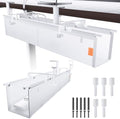 27" No Drill Under Desk Cable Management Tray (White) by NODOCA