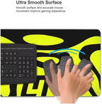 F1 LN4 LandoNorris Computer Mat for Desk (36x12Inches) Keyboard Mouse Desktop Laptop Protector - Green Blob - Image 4