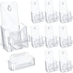 8 Sets Acrylic Brochure Holder with Business Card Wall Mount by Memorywuu