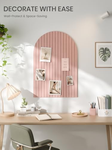 Large Arched Felt Bulletin Board 35.4''×23.6'', Pink - Image 2