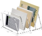 SANRUI Acrylic Desk Mails File Sorter Clear Letter Organizer Holder,4 Slot - Image 2