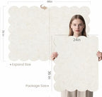 Scalloped Bulletin Board 48x36 inches, Decorative Felt Pin Board for Wall - Image 2