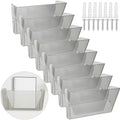 Colarr 8 Pcs Wall File Holder Organizer Plastic Wall Mount Mail Organizer with Screws Single Pocket Hanging Folder Paper Magazine Holder for Walls Office Home Classroom(Gray) by Colarr