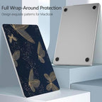 for New MacBook Air 13 inch Case 2026 M5 2025 M4 2024 M3 Chip– Aesthetic Lightweight Cute Design Clear Hard Shell 6-in-1 Bundle with TPU Keyboard Cover & 2X OTG Adapters, Gold Butterflies - Image 3
