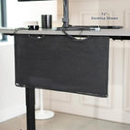 VIVO Black Under Desk 30 in Cable Management Sleeve, DESK-SKIRT-30 - Image 2