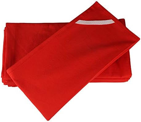 DG Collections 100% Cotton Flour Sack Towels – 12 Pack, 27x27 Inches, Red, Lint-Free, Pre-Washed, Hemmed Edges – Reusable Kitchen Towels for Cleaning, Embroidery, Printing & Crafts - Red - Image 7