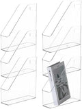 6Pcs Clear Acrylic Magazine File Holder Paper Document Organizer by Voittozege