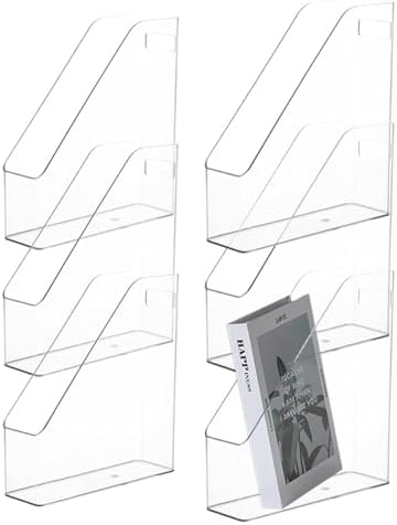 6Pcs Clear Acrylic Magazine File Holder Paper Document Organizer by Voittozege