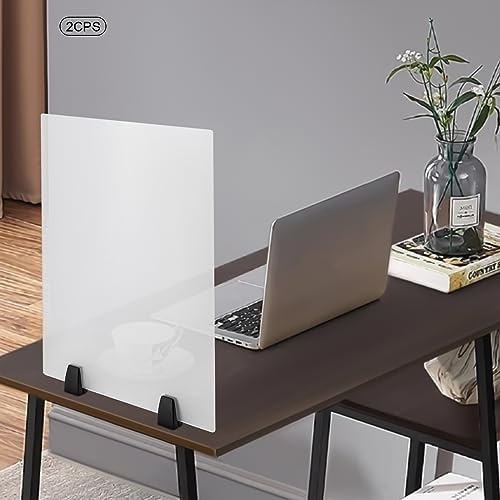 2-Piece Desk Dividers, 24" x 18" Desk Privacy Panels, Frosted Acrylic Office Partitions, Table Divider with Clamps, Privacy Dividers for Schools Office Call Centers Workstation - Image 5