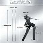 300PCS Cable Ties Kit, 11.8 Inch Heavy Duty Silver Metal Zip Ties - Image 2