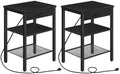 HOOBRO Side Tables with Charging Station, Small End Tables for Small Space by HOOBRO