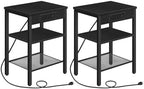 HOOBRO Side Tables with Charging Station, Small End Tables for Small Space by HOOBRO