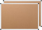 VIZ-PRO Cork Notice Board, 48 X 36 Inches, Pack of 2, Silver Aluminium Frame by VIZ-PRO