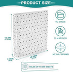 Standard View 3 Ring Binder, White Polka Dot Black Durable Flexible Portable Waterproof Hardcover 1.5 Inch D Rings 500-Sheet Capacity Organizer 2PC - Image 6