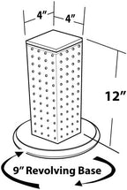 Azar Displays 700220-CLR Pegboard 4-Sided Revolving Counter Display, Clear Translucent Color - Image 2