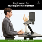 3 in 1 Laptop Stand for Desk, Book Stand & Phone Holder, Sky Black - Image 4