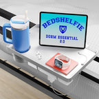 BedShelfie Bedside Shelf for Dorm Room - Dorm Essential 2.0, White by BedShelfie