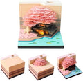 3D Calendar 2027, Tear-Away Desk Calendar, Paper Art Memo Pad, LED Light (Cluster of flowers) by Unknown