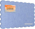 Scalloped Bulletin Board 36x24 inches, Decorative Felt Pin Board for Wall by Lightomorrow