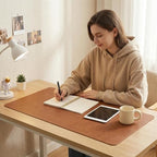 Desk Pad, 20" x 40" PU Leather Non-Slip Desk Mat Large Mouse Pad for Desktop, Waterproof Laptop Computer Writing Mat for Office, Home, Work, Gaming, Brown - Image 5
