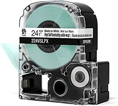 Epson LABELWORKS 224VSLPX Label Tape - Black on White - 1" (24mm) - Image 5