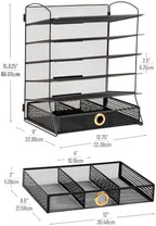 Mind Reader 5 Tier Desk Organizer, Black - Image 3