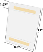 8.5 x 11 Wall Mount Acrylic Sign Holder, Plastic Sign Holder with 3M Tape Adhesive,Clear Wall Mount Frame,Picture Paper Frames Holder for Home, Office, Store, Restaurant(20pack) - Image 4
