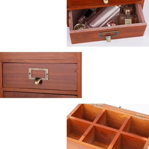 Small Wooden Drawers Wooden Box with Drawer Brown - Image 6