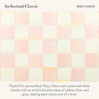 MACKENZIE-CHILDS Enamel Recipe Box, Pink-and-White Rosy Check - Image 3