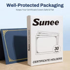 SUNEE Certificate Holders(Navy Blue, 30 Packs), Diploma Covers Gold Foil Border, for Letter Size 8.5x11 Certificates, Cardstock, Document Papers - Image 6
