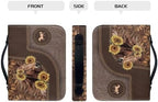 Women Bible Cover Case with Top Handle Tribal Horse Print Men Bible Book Cover Church Bag Carrying Case with Pocket - Image 3