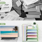 LEKETREE Desk Organizers and Accessories, 5-Tier Paper Letter Tray - Image 3
