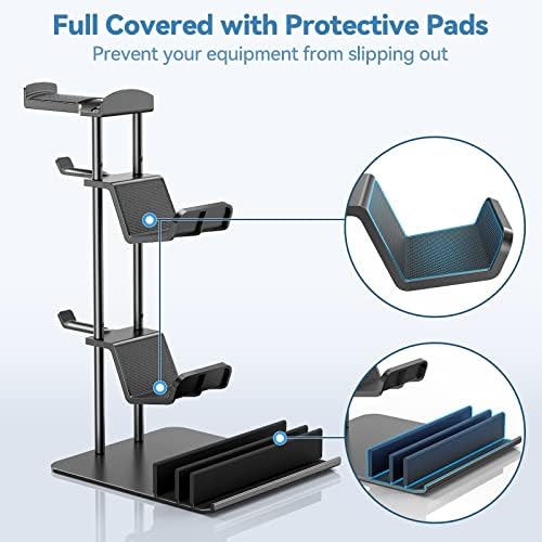 KDD Headphone Stand & Controller Holder & 4 in 1 Desk Cup Holder - Clamp on Under Desk Headphone Hanger - Image 4