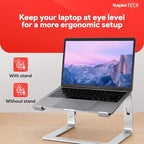 Staples TECH Adjustable Aluminum Laptop Stand, 11-17 In, Silver - Image 4
