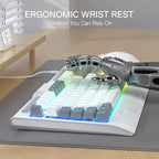 Redragon K525 RGB Backlit 104 Keys Wired Membrane Gaming Keyboard w/ 5 Multimedia Keys & 4 Extra On-Board Macro Keys, Dedicated Media Control, Ergonomic Wrist Rest, Linear Mechanical-Feel Switch - Image 5