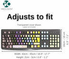 Universal KeyboardCap. Fully Covered Flat Style 0.025mm Waterproof Anti-Dust Desktop Keyboard Cover with Numeric Hospital/Dentist Use (10x Value 20packs) - Image 3