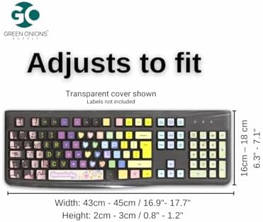 Universal KeyboardCap. Fully Covered Flat Style 0.025mm Waterproof Anti-Dust Desktop Keyboard Cover with Numeric Hospital/Dentist Use (10x Value 20packs) - Image 3