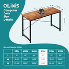 OLIXIS Computer Desk, Home Office Desk, Study Table 47 Inch - Image 3