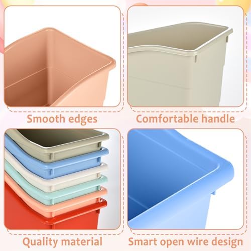 CHUNNIN 12 Pack Boho Book Bins Magazine and File Holders for Classroom - Image 3