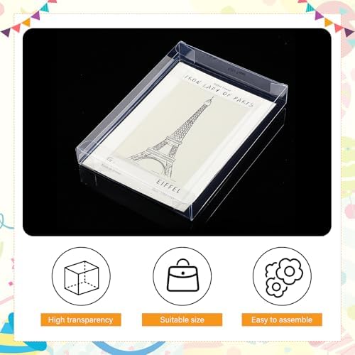 Sintuff 100 Pcs Clear Card Boxes for Greeting Cards - Image 6