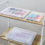 8 Pack Paper Storage Boxes, 8.5 x 11 Plastic Portable Project Case for US letter Size and A4 paper, Plastic Multi-Purpose Thick Scrapbook Storage Box for Office,Craft or Art Supplies - Image 7