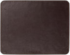 Full-Grain Leather Mouse Pad - Genuine Leather Mouse Mat with Non-Slip Backing, 3mm Thick, Smooth Mouse Glide, Desk Accessory for Office, Work & Gaming (Dark Brown, Large 11.8 x 9.8 in) by DAREhue